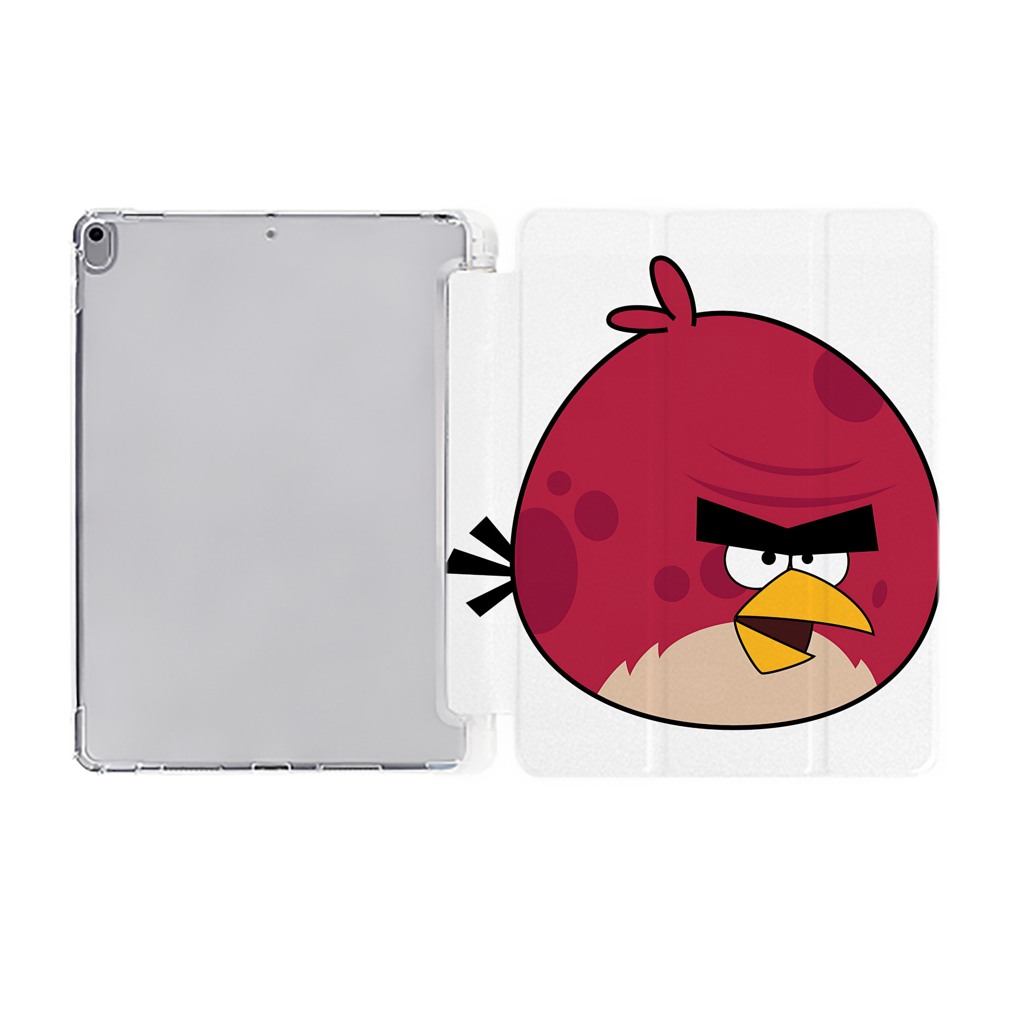 （画像用） Angry Birds アングリーバード IPad ケース ペン収納付き 三つ折りスタンド PUレザー×シリコン 対応機種9.5/10.5/10.9インチ